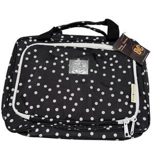 Bang Carsen Hanging Toiletry Bag Black White Polka Dot Travel Organizer Case NEW